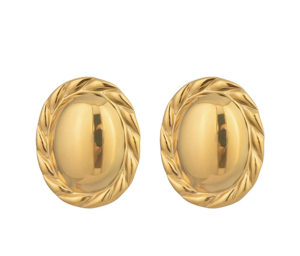 Arden Oval Rope Statement Earrings