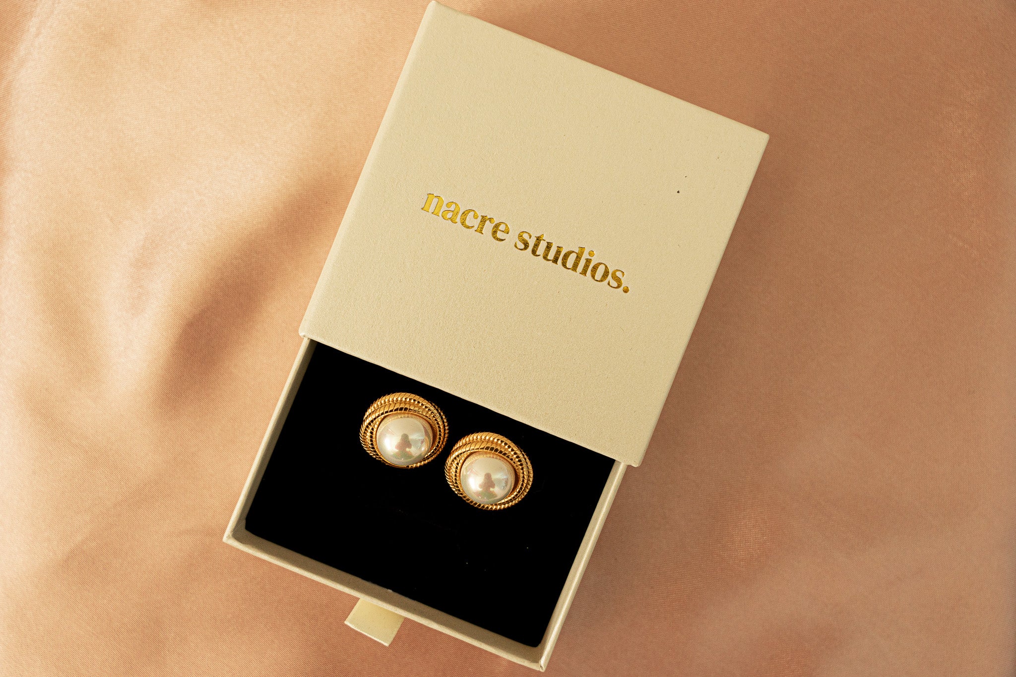 Cecilia Faux Pearl Statement Studs