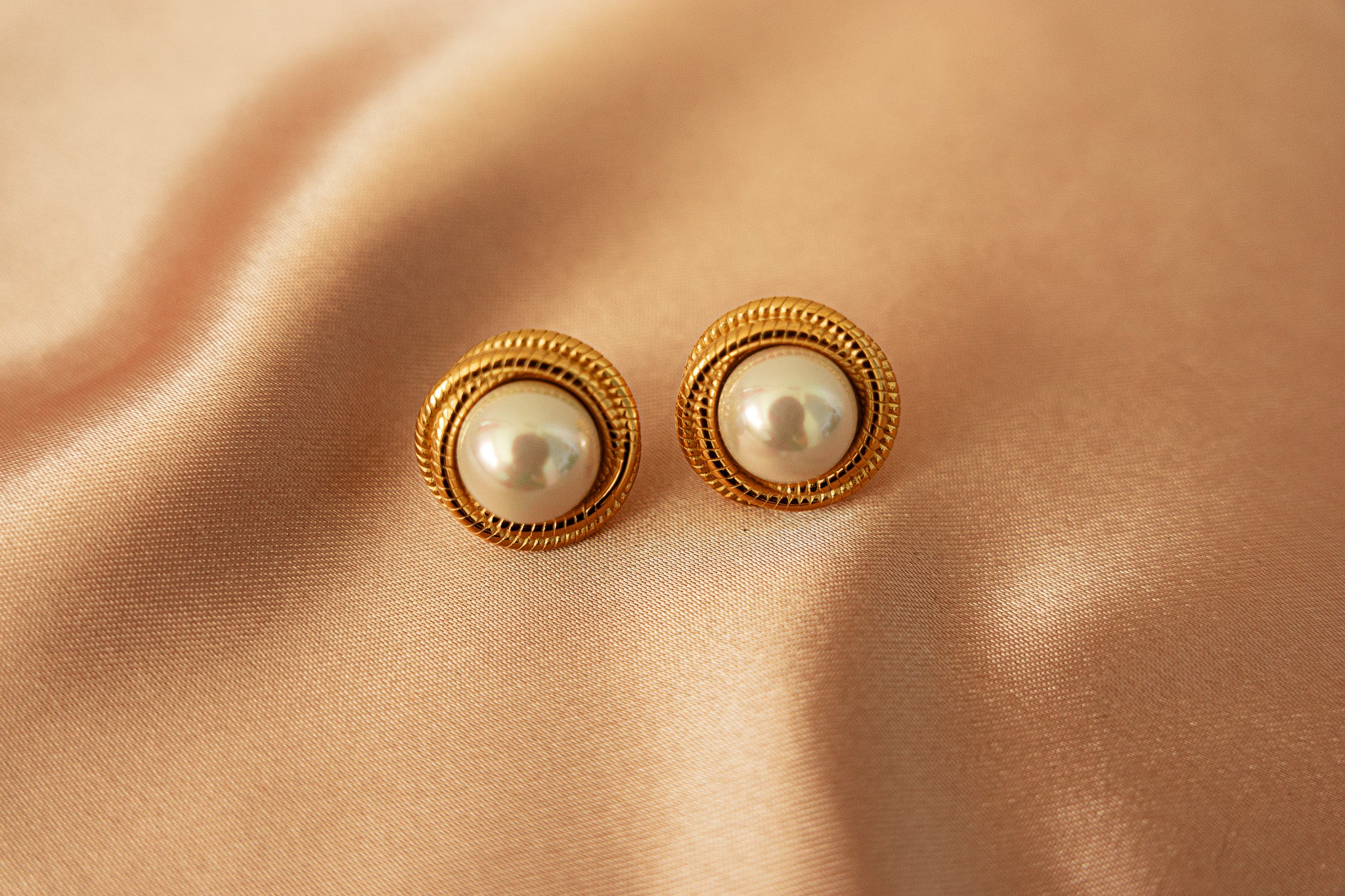 Cecilia Faux Pearl Statement Studs