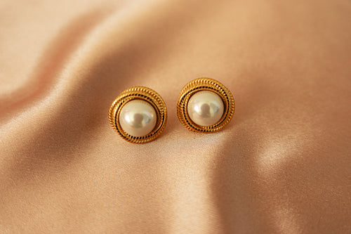 Cecilia Faux Pearl Statement Studs
