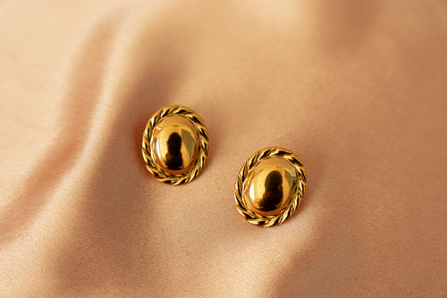 Arden Oval Rope Statement Earrings