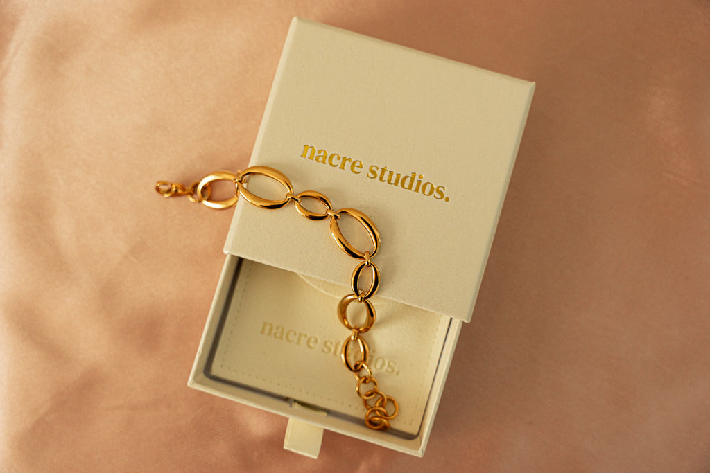 Cecilia Oval Chain Link Bracelet