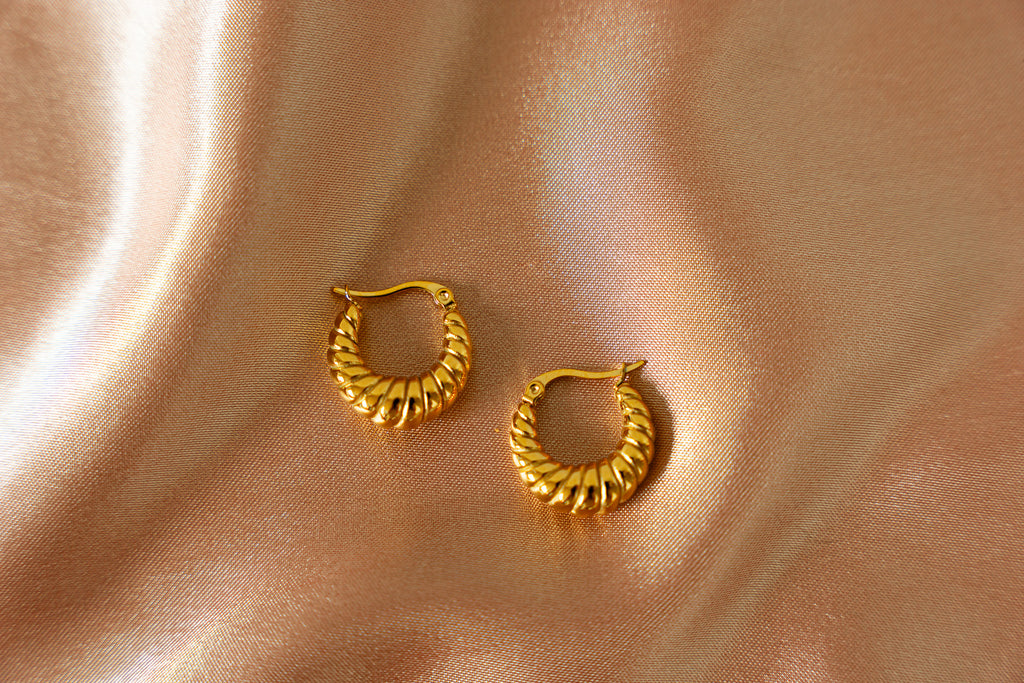 Camille Croissant Twisted Hoops