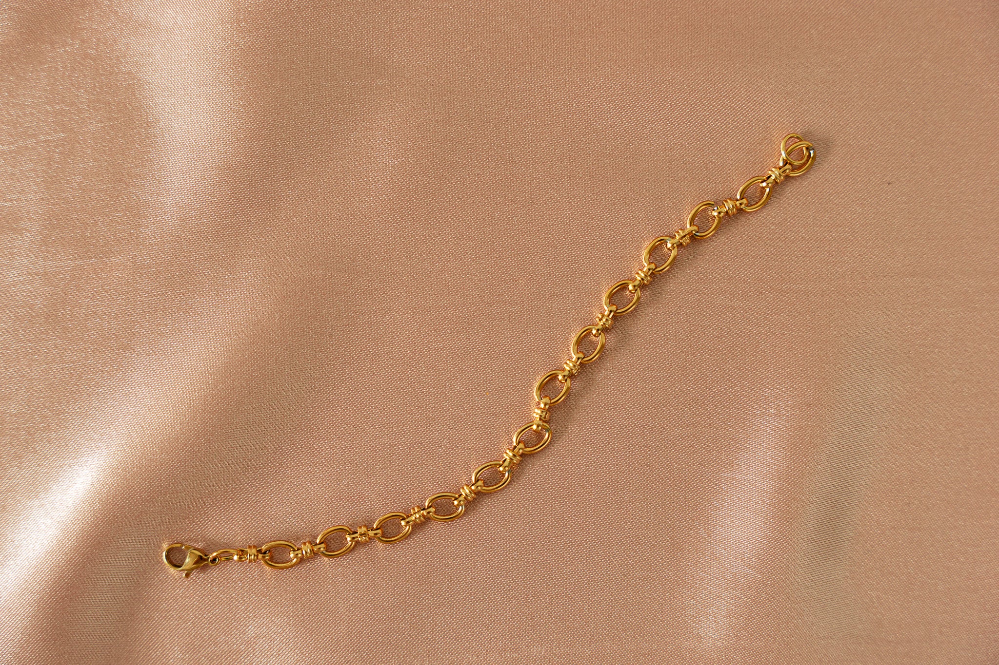 Lydia Gold Round Link Chain Bracelet