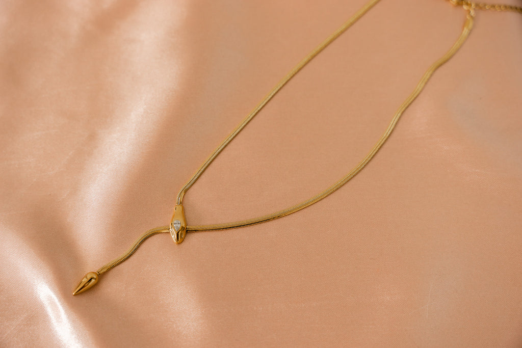 Seraphina Serpentine Lariat Necklace