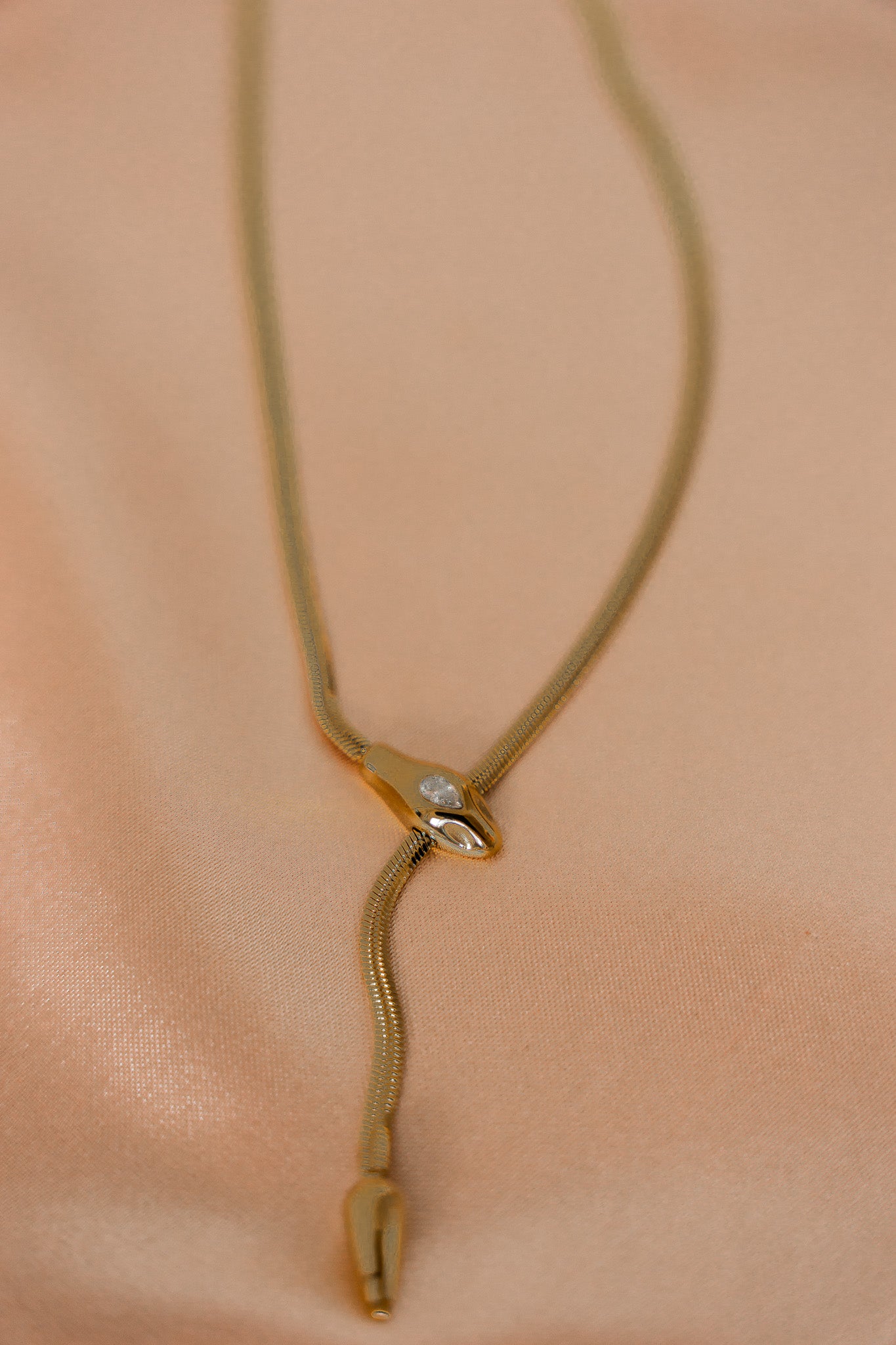 Seraphina Serpentine Lariat Necklace