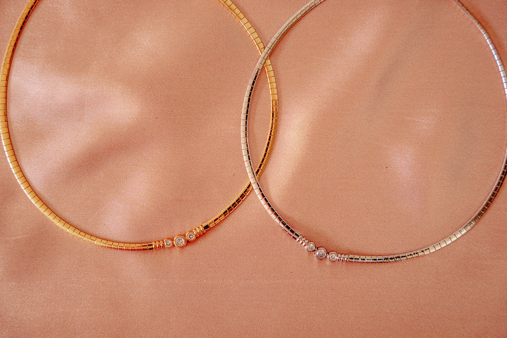 Eleanor Zirconia Flat Chain Necklace