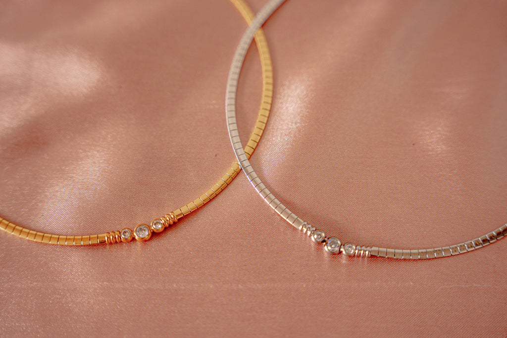 Eleanor Zirconia Flat Chain Necklace