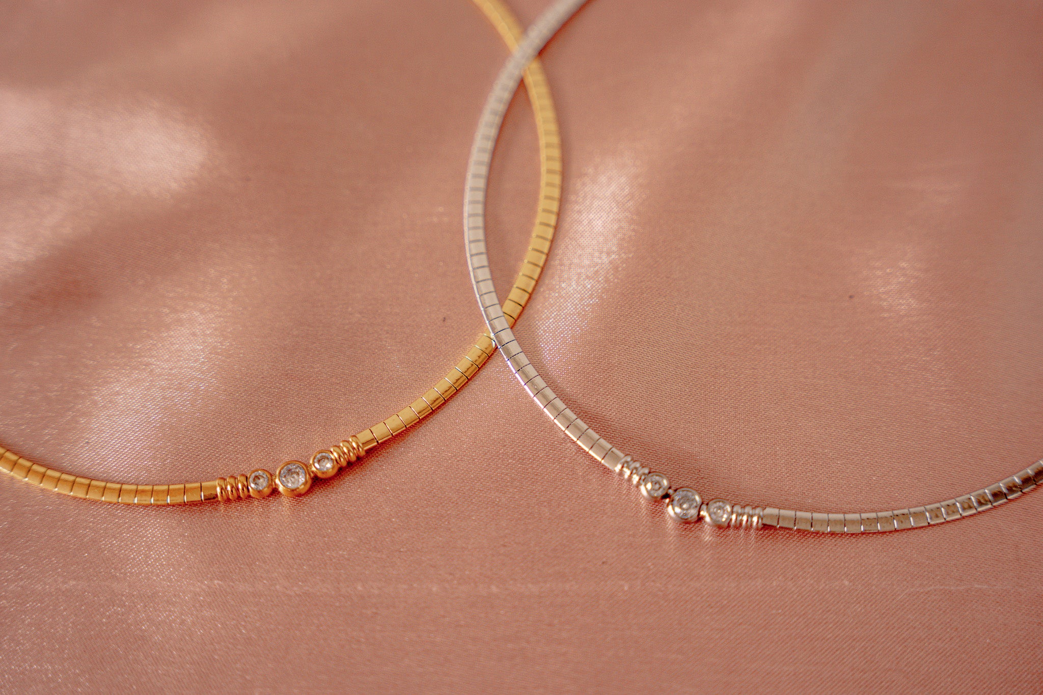 Eleanor Zirconia Flat Chain Necklace