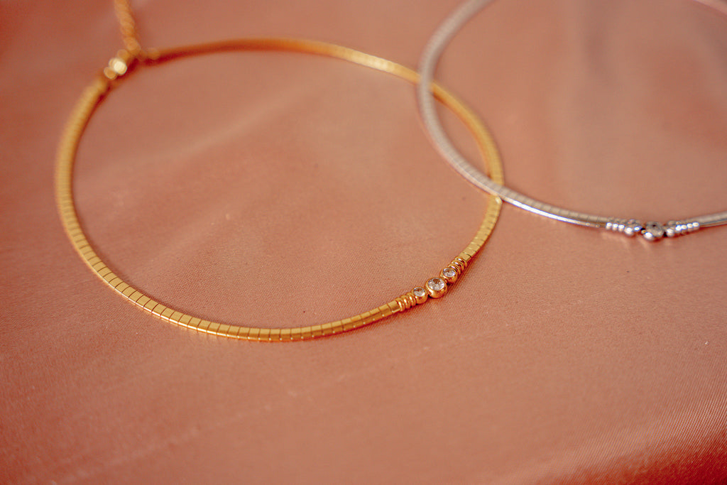 Eleanor Zirconia Flat Chain Necklace