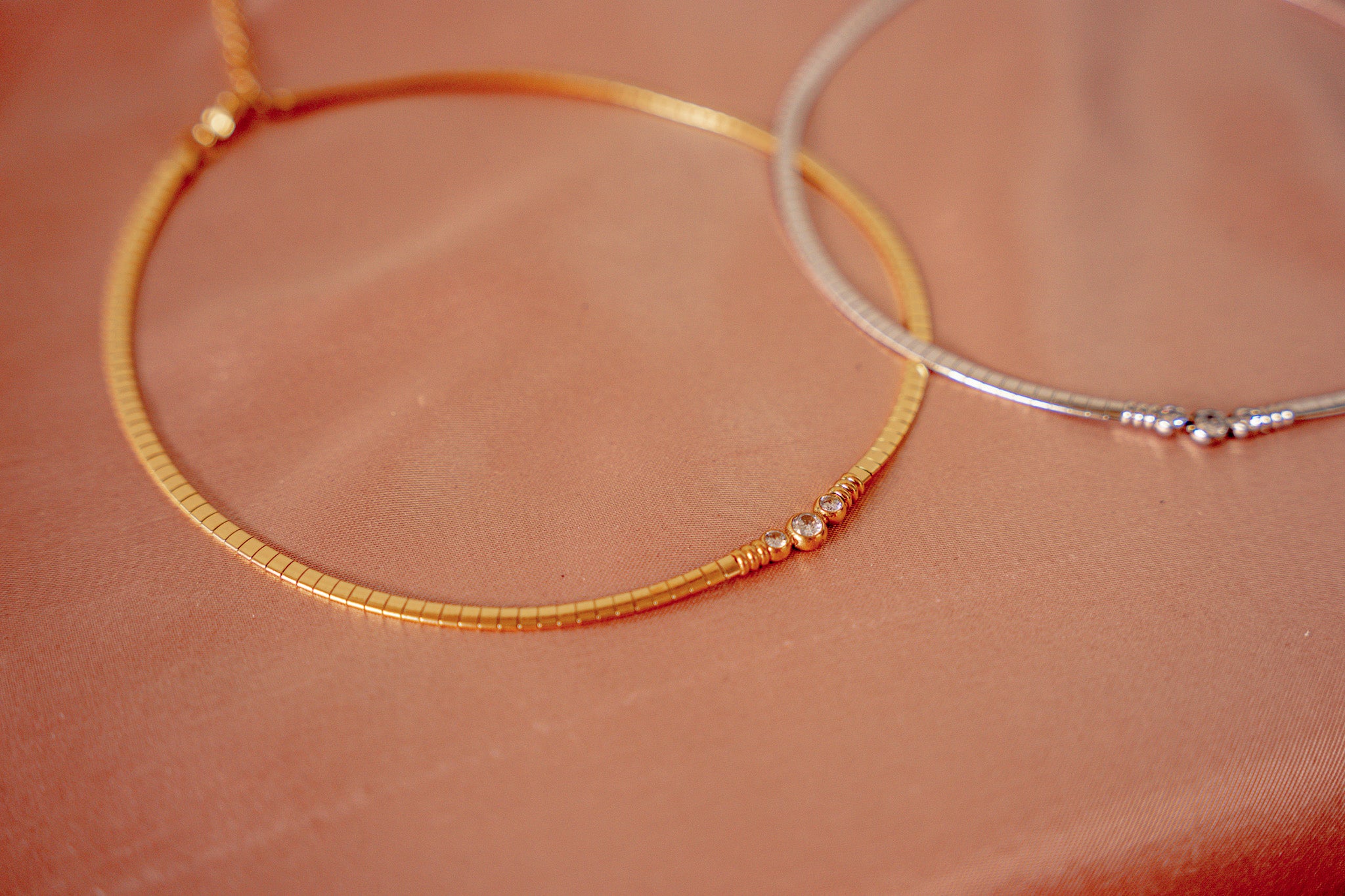 Eleanor Zirconia Flat Chain Necklace