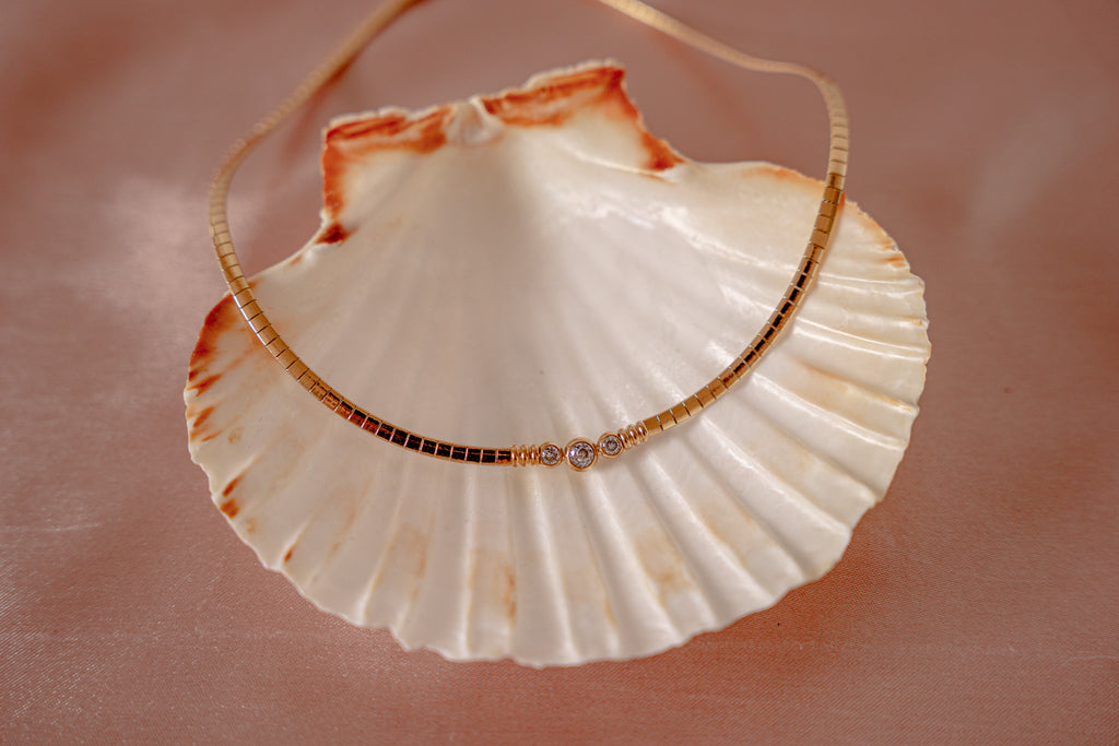 Eleanor Zirconia Flat Chain Necklace