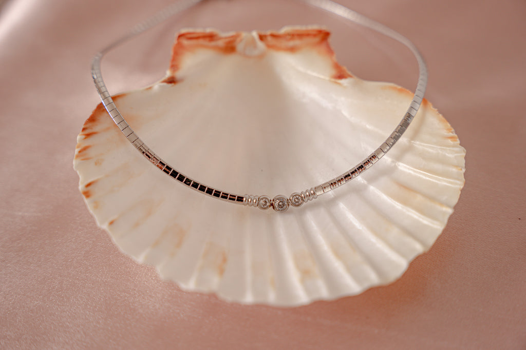 Eleanor Zirconia Flat Chain Necklace