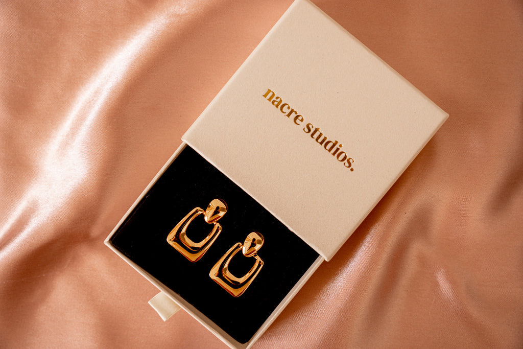 Louisa Gold Door Knocker Earrings