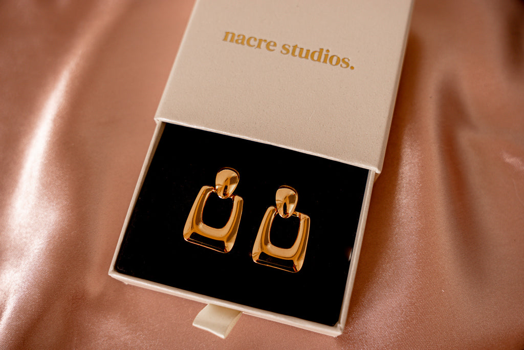 Louisa Gold Door Knocker Earrings