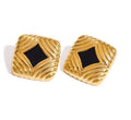 Lauren Ribbed Geometric Earrings