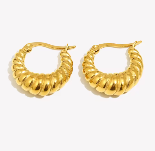 Camille Croissant Twisted Hoops