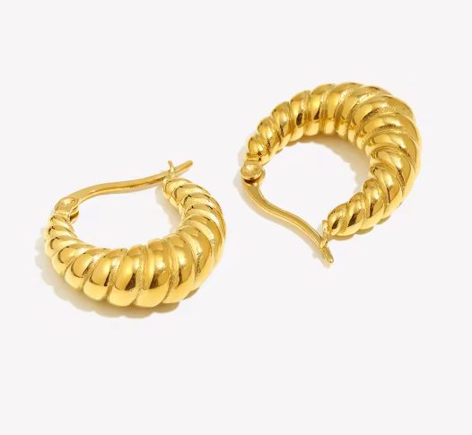 Camille Croissant Twisted Hoops