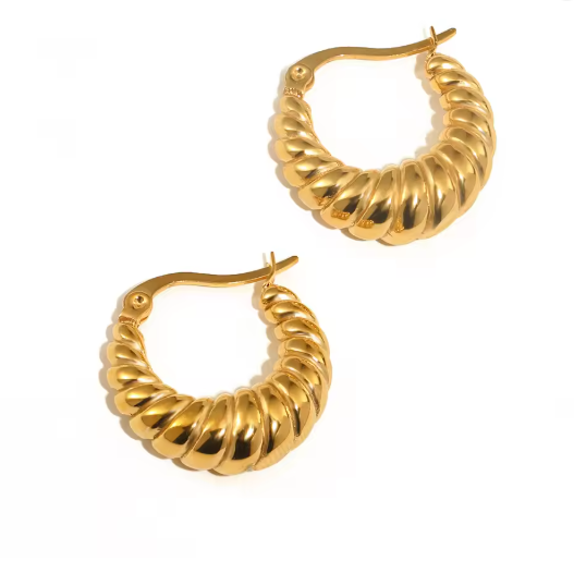 Camille Croissant Twisted Hoops