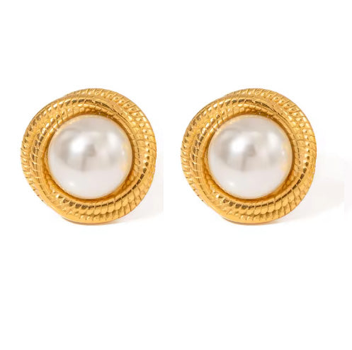 Cecilia Faux Pearl Statement Studs